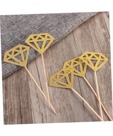 ibasenice Wedding D cor 300 Pcs Diamond Cake Topper Happy Birthday Topper Cake Picks Gold Diamond Topper Capacillos Para Cupcake Decor Cupcakes Diamond Cupcake Topper Paper Cup Wedding - Buy Online on SooperMarket.com