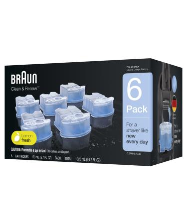 Braun Clean & Renew Refill Cartridges, 6 Count, Pack of 1 CCR6