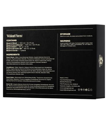 Waking Forest Beard Growth Kit | Luxury Beard Care for Men - Oil Wash Conditioner Balm & Comb - Buy Online on SooperMarket.com