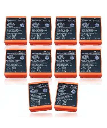 10 Pack 6V 2100mAh HBC Radiomatic BA225030 Rechargeable Battery for HBC Crane Remote Control Pump Truck