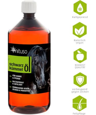 Mituso Black Cumin Oil 1L for Dogs & Horses - 100% Pure & Cold Pressed | Premium Pet Health Supplement - Buy Online on SooperMarket.com
