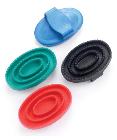 Lincoln Rubber Curry Comb - Horse & Pony Grooming - Blue