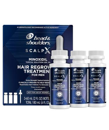 Head & Shoulders Scalp X Minoxidil for Men - Pack of 3 - 2 Fl Oz.