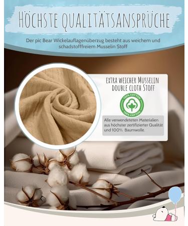 PIC BEAR Wrap Editions 75x85cm - 100% Musselin Cotton Elastic Band for Baby Comfort - Gentle & Protective (Tender Peach) - Shop Internationally - Buy Online on SooperMarket.com