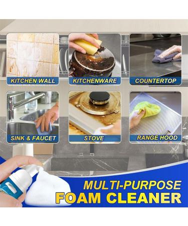 Dumalt Foam Cleaner Dumalt Rinse Free Foam Cleaner All Purpose Rinse Free Cleaning Spray Foam Cleaner Foaming Heavy Oil Stain Cleaner Deep Cleaning Spray Kitchen (1Pcs) - Buy Online on SooperMarket.com