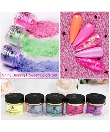 Saviland Glitter & Neon Dip Powder Set - 12 Spring Summer Colors for Fast & Easy Nail Art at Home - Buy Online on SooperMarket.com