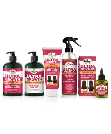Difeel Ultra Growth Basil & Castor Oil Hair Growth Collection 5-PC Set