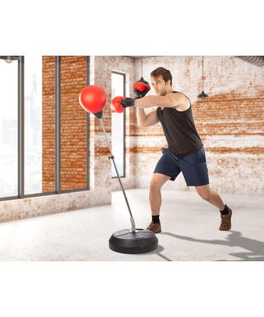 Punching Bag with Stand for Adults and Teens - Height Adjustable Speed Bag for MMA Training and Fitness - Boxing Equipment for Stress Relief - Buy Online on SooperMarket.com