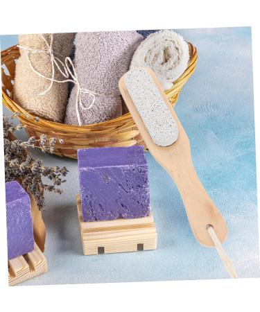 2 x Exfoliating Tool for Dead Skin Feet Grinding Tools Foot Care Brush Wooden Tools Foot on the Foot Wood 2 in 1 Pedicure Brush - Buy Online on SooperMarket.com