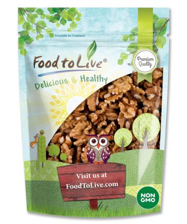 California Walnuts Halves & Pieces, 8 Ounces  Non-GMO Verified, Raw, Unsalted, Shelled, Vegan, Kosher, Sirtfood, Bulk. Rich in Omega-3 Fatty Acids, Protein. Great for Baking, Snacking, as a Topping. 8 Ounce (Pack of 1)