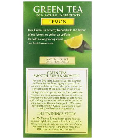 Twinings Lemon Green Tea - 20 Count | Refreshing Herbal Blend - Buy Online on SooperMarket.com