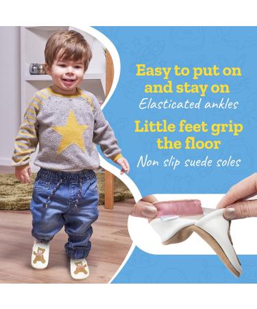 Soft Sole Baby Shoes for Girls and Boys | Leather Toddler Walking Shoes 12-18 Months Pink Teddy - Buy Online on SooperMarket.com