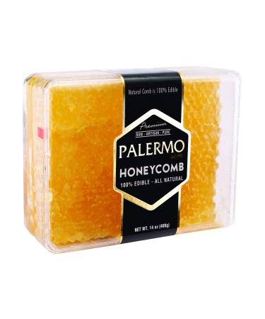 Palermo Honeycomb 100% Edible, All-Natural, Gourmet Raw Honeycomb, No Additives, No Preservatives - 14 oz 14 Ounce (Pack of 1)