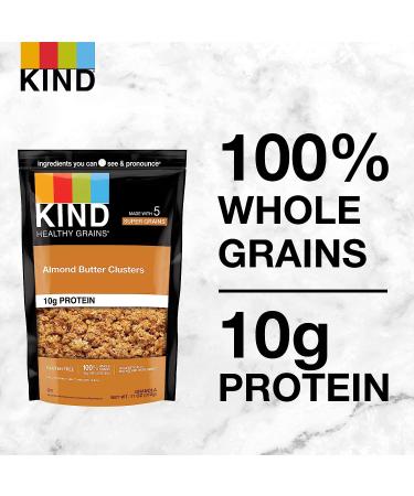KIND Almond Butter Granola Clusters - 10g Protein, Gluten Free - 11oz (Pack of 6) - Buy Online on SooperMarket.com