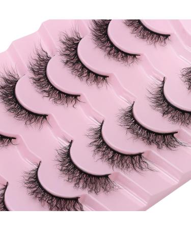 7 Pairs Cat Eye Lashes - Dramatic 3D Soft Strip Eyelash Extensions for Volume & Natural Look | Reusable Makeup Tools (A04 - Buy Online on SooperMarket.com