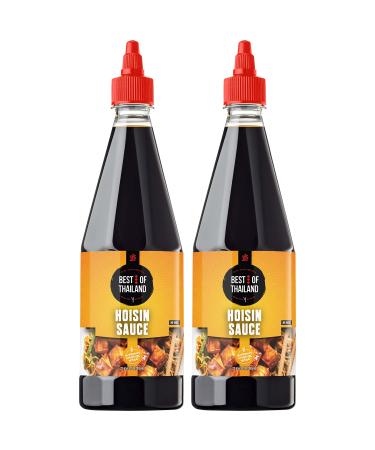 Best Of Thailand Hoisin Sauce | Real Authentic Asian Brewed Sauces for Cooking & Meal Dressings | No MSG, Certified Kosher & Fat-Free | 2 Pack - Each 23.65 Fl Oz