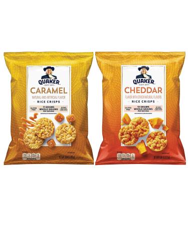 Quaker Rice Crisps Cheddar & Caramel Variety Pack 6.06 & 7.04 Oz Bags 6 Count