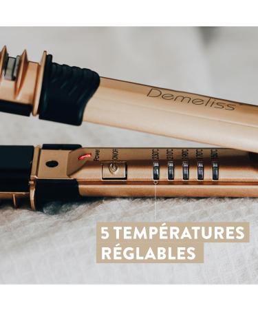 Demeliss XCurler 2-in-1 Professional Hair Smoothing & Curling Iron | Ceramic Plates 5 Temp Settings Long-Lasting Curls for All Hair Types - Buy Online on SooperMarket.com