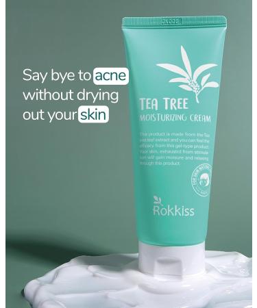 Tea Tree Moisturizing Cream - Hypoallergenic Lightweight Soothing Cream for Sensitive Skin | Strengthens Skin Barrier with Tea Tree Extract & Olive Oil - Korean Skin Care (3.4fl oz - Buy Online on SooperMarket.com