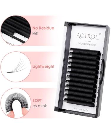 Volume Eyelash Extensions D Curl 0.07mm 15mm - Easy Fan Self Fanning Lashes for Quick Application - Buy Online on SooperMarket.com
