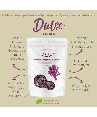 Buy Organic Dulse Flakes | Wild Atlantic Algae | Vegan Umami Seasoning | Pureeraw 25g - International Shipping Available - Buy Online on SooperMarket.com