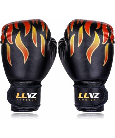 Luniquz Kids Boxing Gloves - Ideal for Punching Bag Training and Kickboxing Sparring - 4, 6, 8oz Sizes Available - MMA Gloves in Black (6oz) - Buy Online on SooperMarket.com