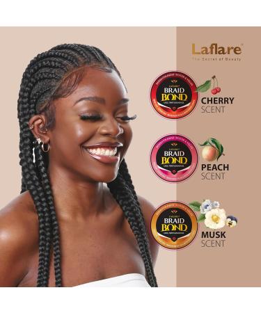 Laflare 1LB Braid Bond Gel - Extreme Hold for Natural & Kids Hair | Vegan & Nourishing | Peach - Bulk Purchase - Buy Online on SooperMarket.com