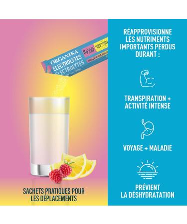 Organika Electrolytes Powder- Pink Lemonade Sachets- On the Go Hydration and Electrolyte Replenishment 3.5g x 20ct Pink Lemonade 20 Servings (Pack of 1) - Buy Online on SooperMarket.com