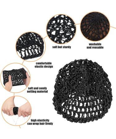 4Pcs Crochet Hair Nets for Sleeping - Soft Rayon Knit Snood Hat Mesh Hair Net - Hair Accessories 5.6in*5.6in - Buy Online on SooperMarket.com