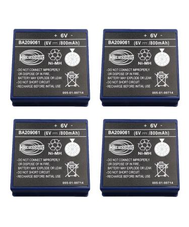 4-Pack BA209061 6V Battery 800mAh for HBC BA209061 Battery for Remote Control Pump Truck