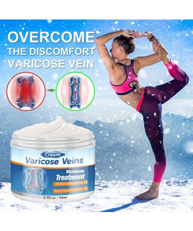 Varicose Veins Cream - Effective Treatment for Leg Relief, Phlebitis & Circulation Improvement (1.7 Fl Oz) - Buy Online on SooperMarket.com