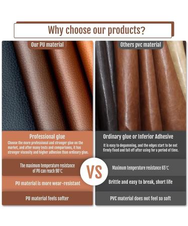Self Adhesive Leather Repair Patch - 16x60 Inch, Strong Adhesion, Furniture & Car Seat Repair, Black - Buy Online on SooperMarket.com