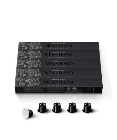 Nespresso Capsules OriginalLine, Ristretto Intenso, Dark Roast Coffee, 50 Count Coffee Pods, Brews 1.35 Ounce Ristretto 10 Count (Pack of 5)