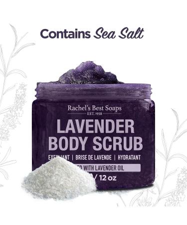 Lavender Sea Salt Body Scrub with Shea Butter and Aloe Vera - 340g/12oz - Buy Online on SooperMarket.com