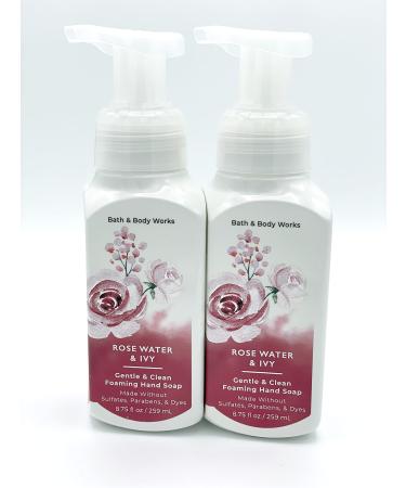 Bath and Body Works Gentle & Clean Foaming Hand Soap 8.75 fl. oz. (Rose Water & Ivy 2-Pack) Rose Water & Ivy 8.75 Fl Oz (Pack of 2)
