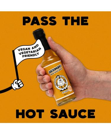 Jackanapes Scotch Bonnet Hot Sauce 150ml - Sweet Tropical Vegan Chilli Sauce with Mango, Pineapple, Lime & Cane Sugar - Made in the UK - Buy Online on SooperMarket.com