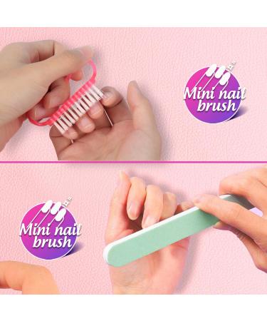 Gel Nail Polish Removal Kit: 20 Plastic Nail Clips, 550 Cotton Pads, 120ml Dispenser Bottle, 7 Nail File Grits, 2 Nail Brushes, 2 Cuticle Pushers - Buy Online on SooperMarket.com