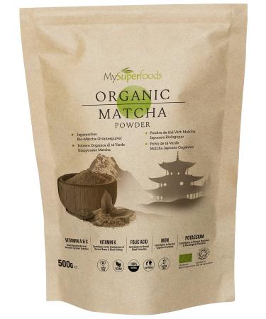 MySuperfoods Organic Matcha Green Tea (500g) Natural Energy Drink & Ergogenic Aid 500 g (Pack of 1)