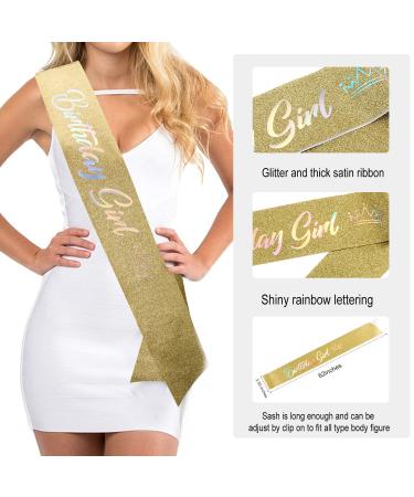 SuPoo Green Birthday Crown and Sash Kit - Rhinestone Tiara with Crystal Headband - Happy Birthday Decorations for Women - Buy Online on SooperMarket.com