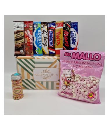 Hot Chocolate Selection Gift Hamper - Celebrations Hot Chocolate Sachets x8 with Rainbow Sprinkles and Marshmallows