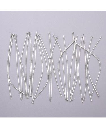 200PCS 70mm Silver Plated Eye Pins & Head Pins for Jewelry Making | 3 Colors & 6 Styles Included - Buy Online on SooperMarket.com