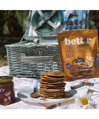 Bett'r Pancake Mix - Organic Vegan Gluten-Free Baking Mix | 6 x 400g | 25 Delicious Pancakes - Buy Online on SooperMarket.com
