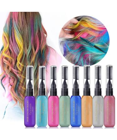 Hair Chalks for Girls 8 Coloured Hair Dye Temporary Washable Hair Spray Colour for Kids Men and Woman