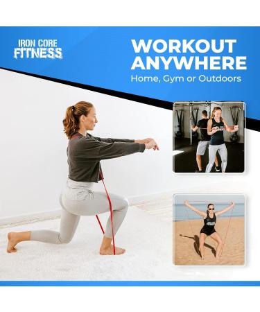 Iron Core Fitness Resistance Bands for Pull Up Assist - Strength Training at Home or Gym | Ebooks and Workout Chart Included | Red #2 - Buy Online on SooperMarket.com