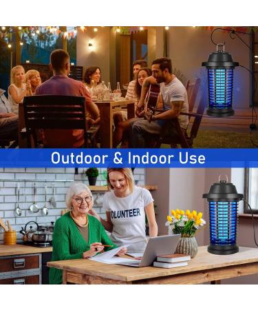 Horyii Bug Zapper Outdoor - Mosquito & Fly Killer for Backyard Patio - Indoor & Outdoor Mosquito Zapper - Black - Buy Online on SooperMarket.com