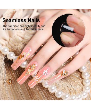 Kalolary 500PCs Extra Long Transparent C Curve Nail Tips XXL Coffin Shape French Fake Nails for Nail Art & Manicure - Buy Online on SooperMarket.com