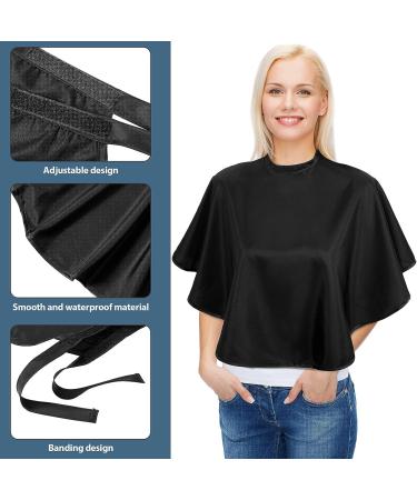 6-Piece Black Makeup Cape Set: Waterproof Comb-Out & Shaving Apron for Beauty Salon & Home Use - Buy Online on SooperMarket.com