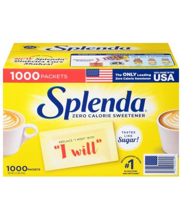 Splenda No Calorie Sweetener Value Pack, 1000 Individual Packets, 2.2 lbs,1000 Count (Pack of 1)