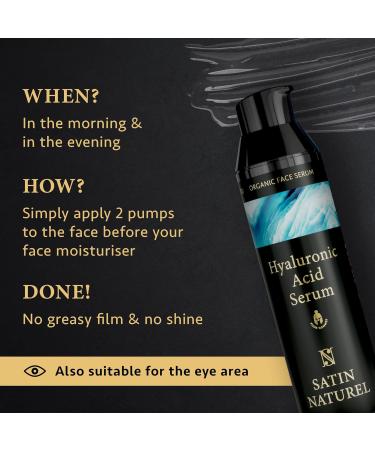 Hyaluronic Acid Serum for Men 75ml Day and Night Serum for Face with Aloe Vera and Spirulina - Hyaluronic Acid Serum for Face - Anti Aging Face Cream Men Skin Care for Men by Satin Naturel - Buy Online on SooperMarket.com