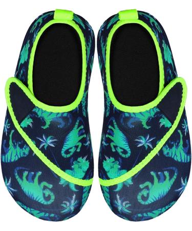JIASUQI Kids Water Shoes Quick Dry Aqua Socks for Beach & Pool - Easy Dinosaur Design (7/7.5 UK Child) - Buy Online on SooperMarket.com